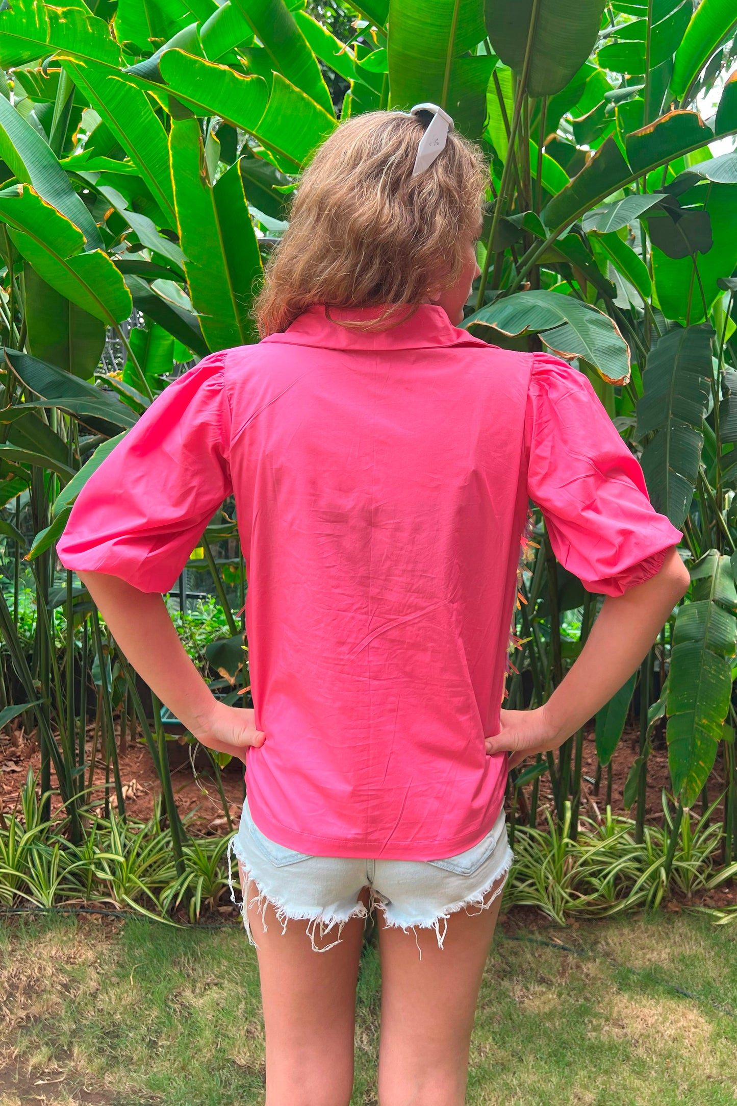 Pink Sequin Belt Shirt
