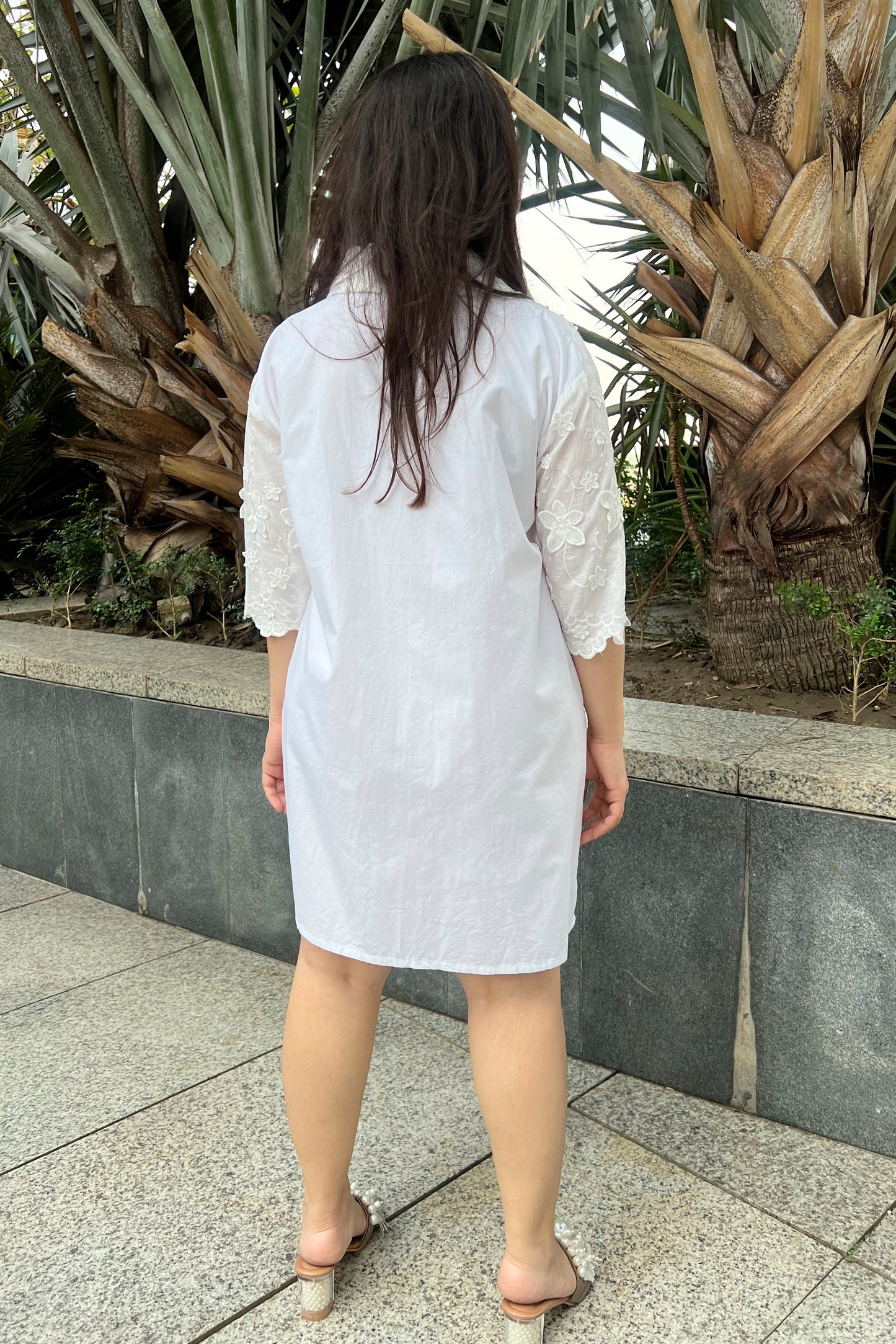 3D Flower Shirtdress