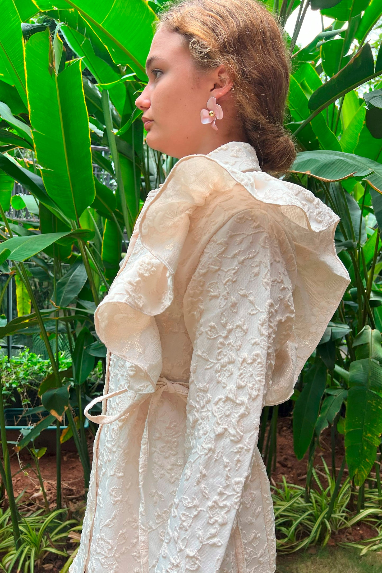 Jacquard Ruffle Dress