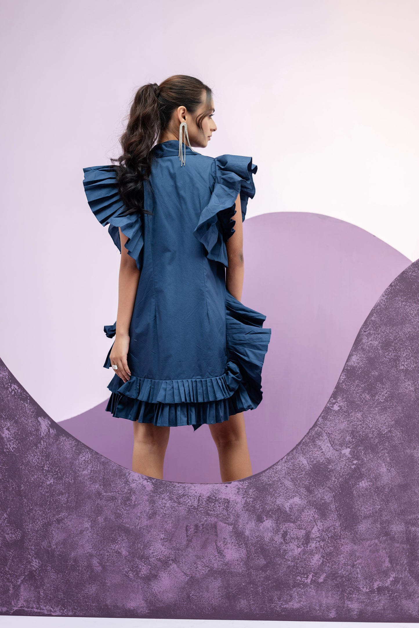 Sleeveless Pleated Dress