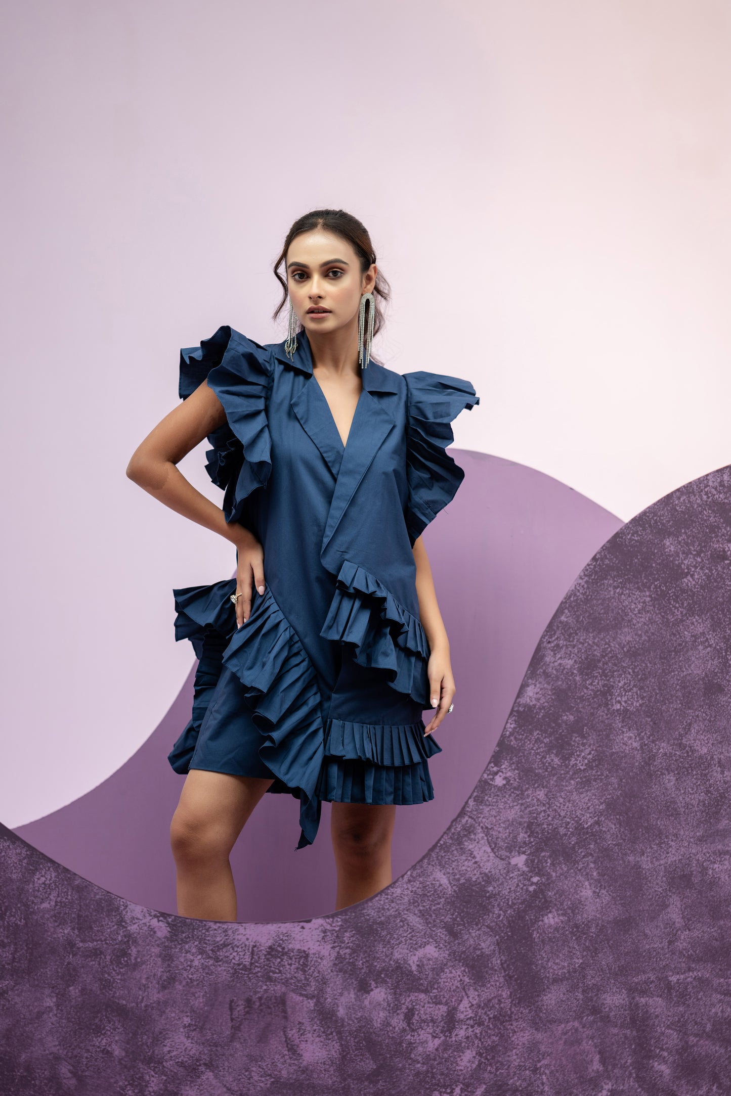 Sleeveless Pleated Dress