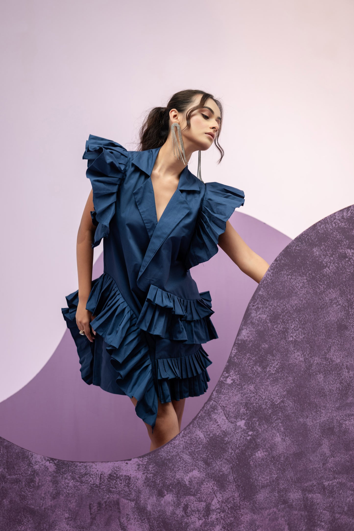 Sleeveless Pleated Dress