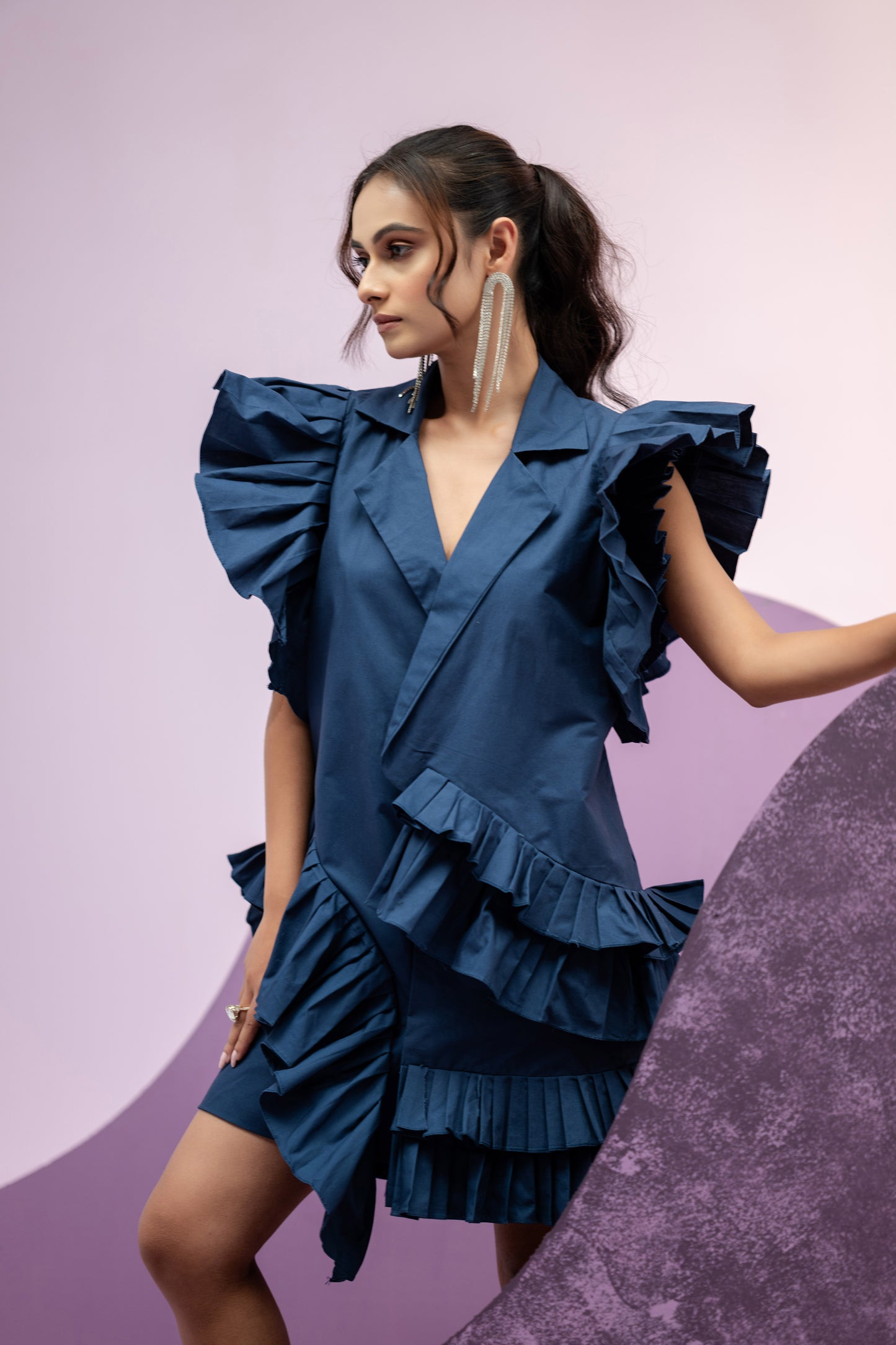 Sleeveless Pleated Dress