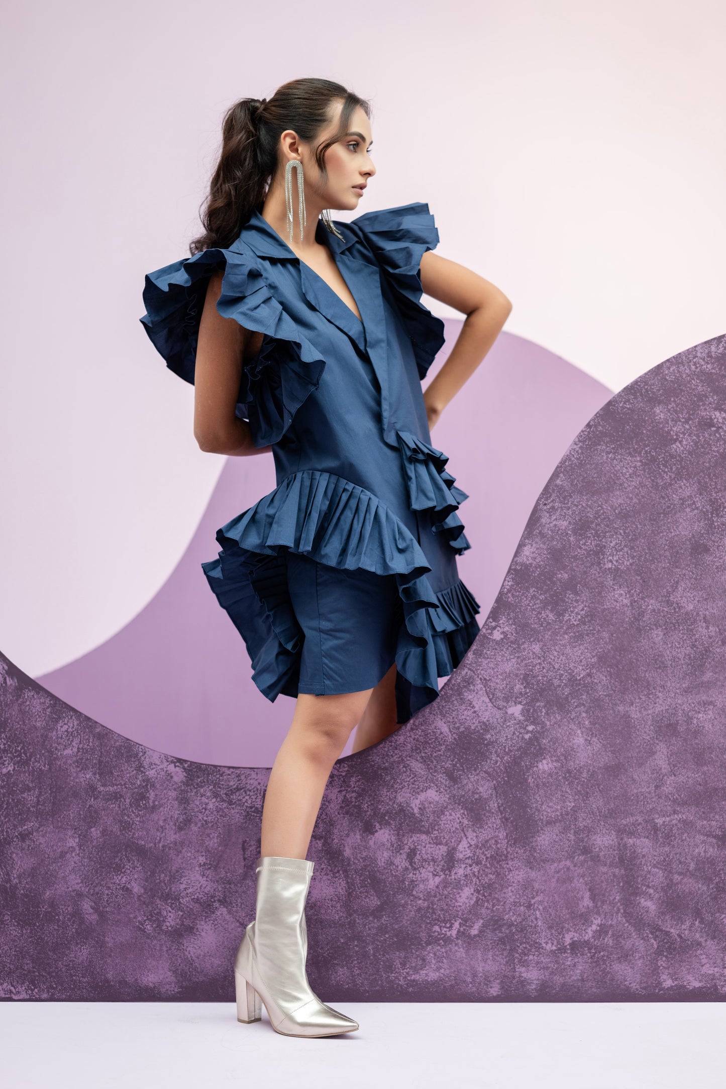 Sleeveless Pleated Dress