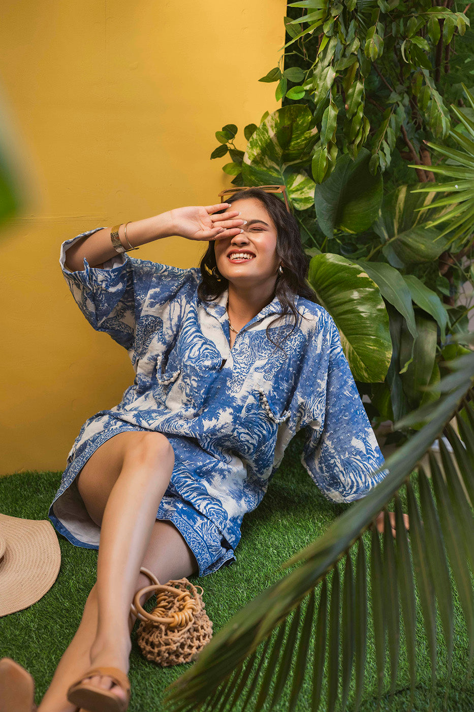 Printed Boxy Shirt with shorts co-ord set