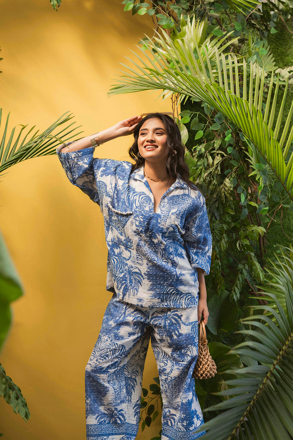 Printed Boxy Shirt with Pants co-ord set