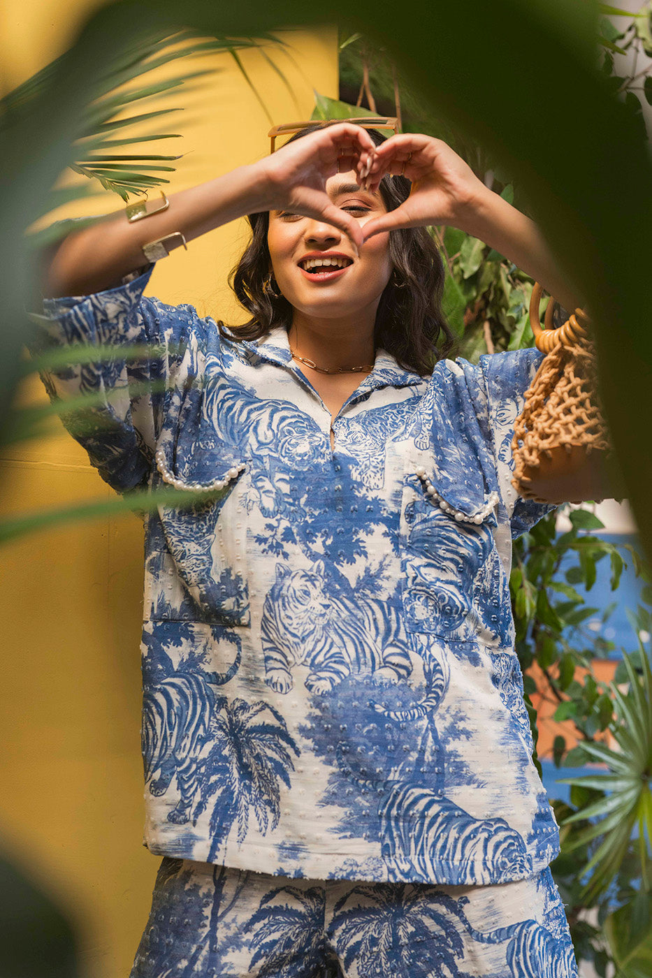Printed Boxy Shirt with Pants co-ord set