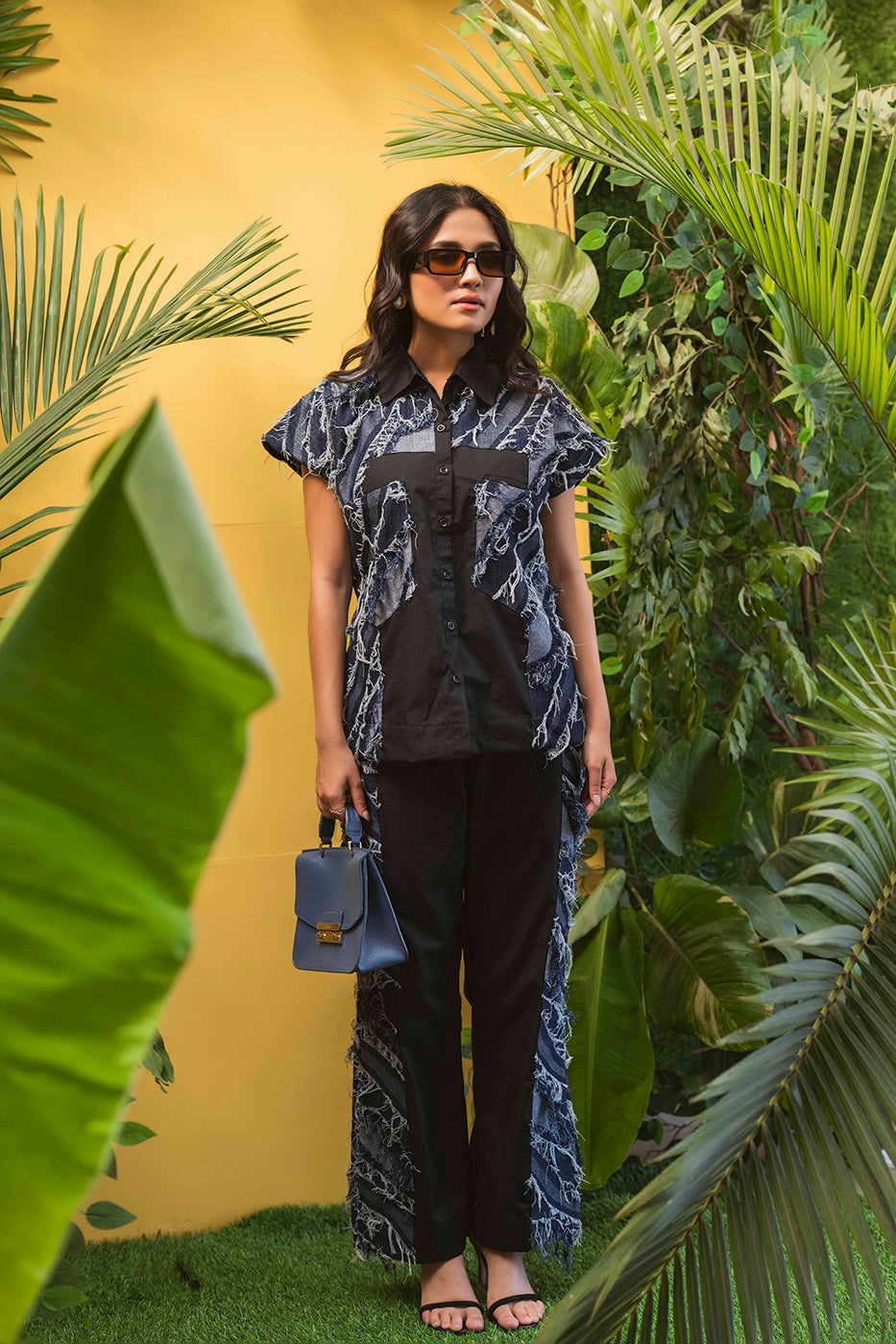 Denim Fringe Co-ord Set