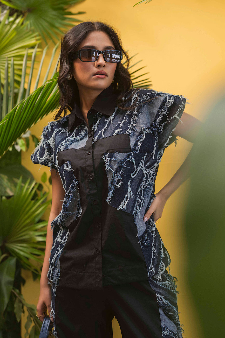 Denim Fringe Co-ord Set