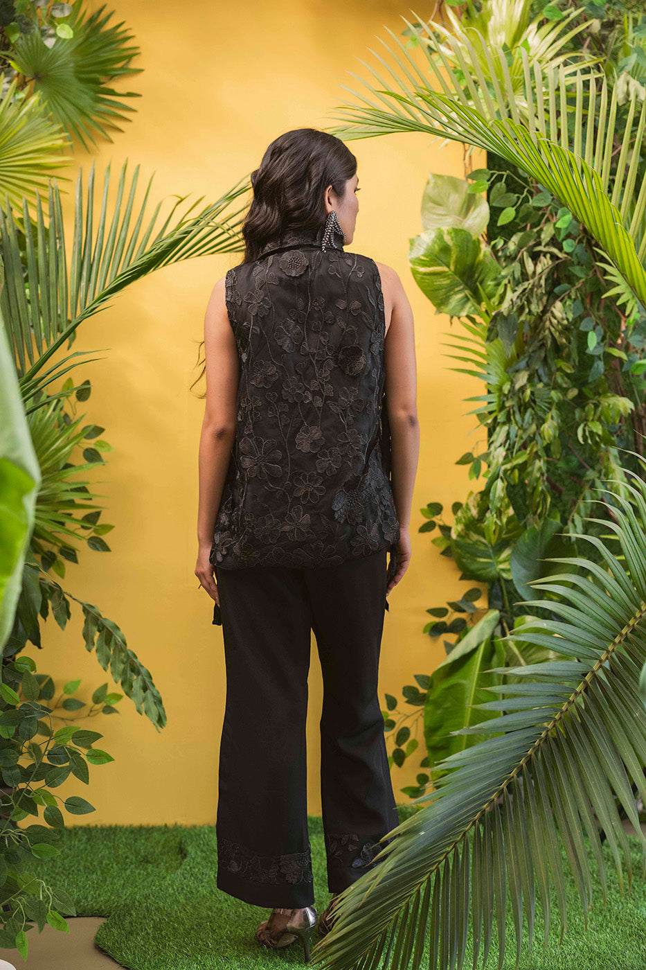 All Over 3D flower Overlay and Pant set