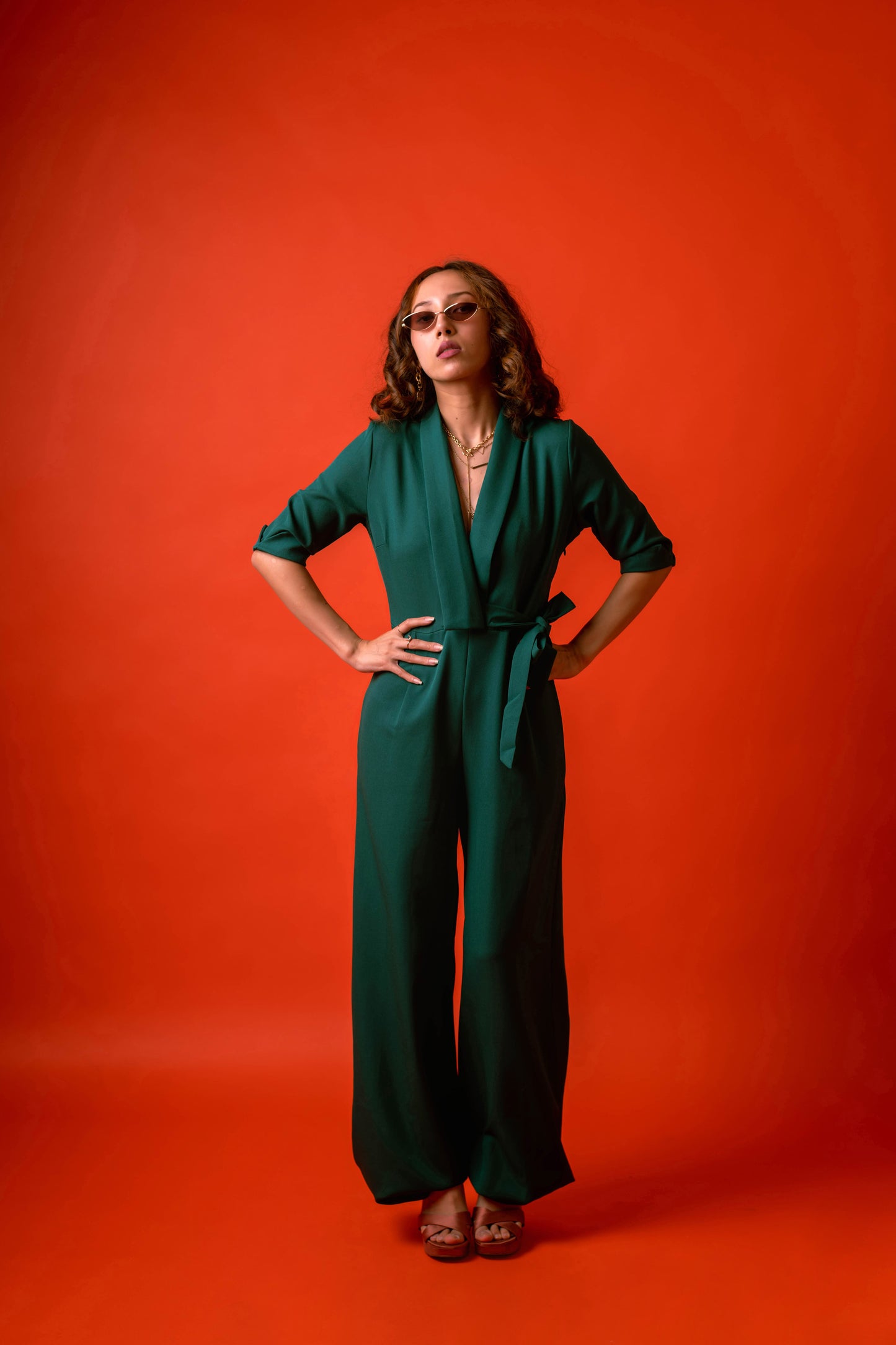 Dafne 3/4th Sleeve Jumpsuit