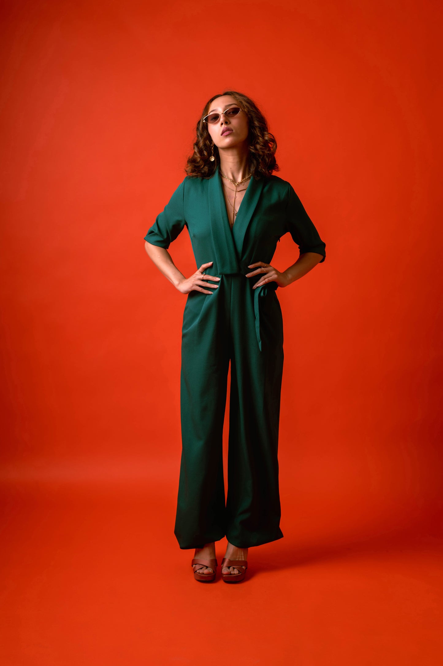 Dafne 3/4th Sleeve Jumpsuit