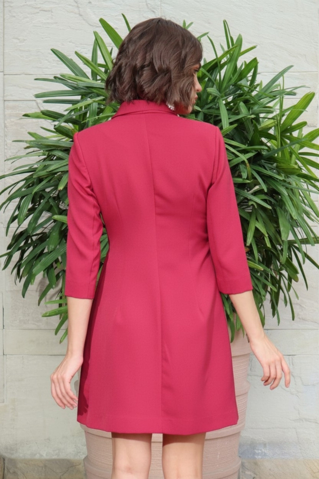 Hot Pink Stella Cross Body Knotted Dress