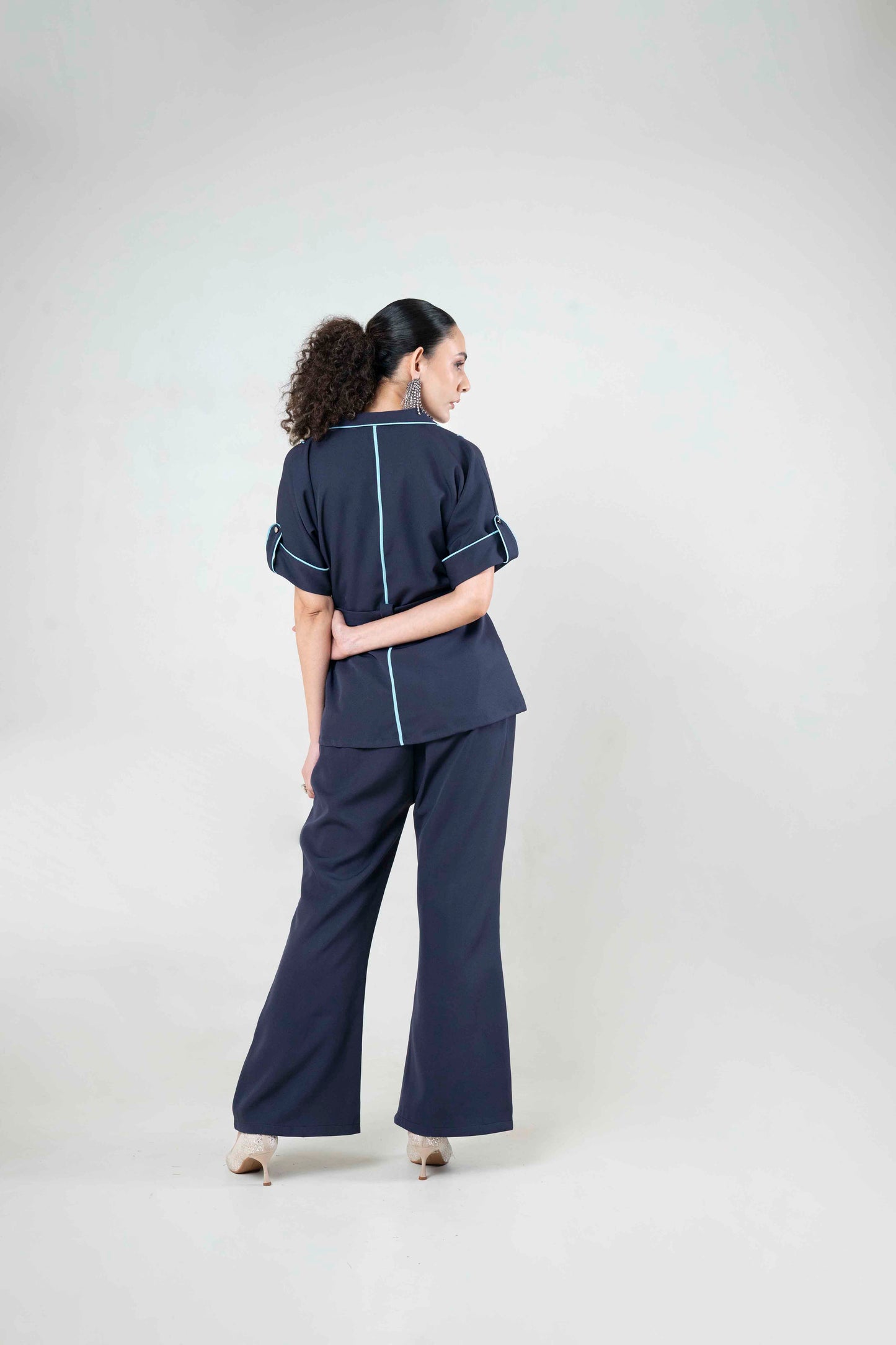 Safari Co-ord With Contrast Piping Detail