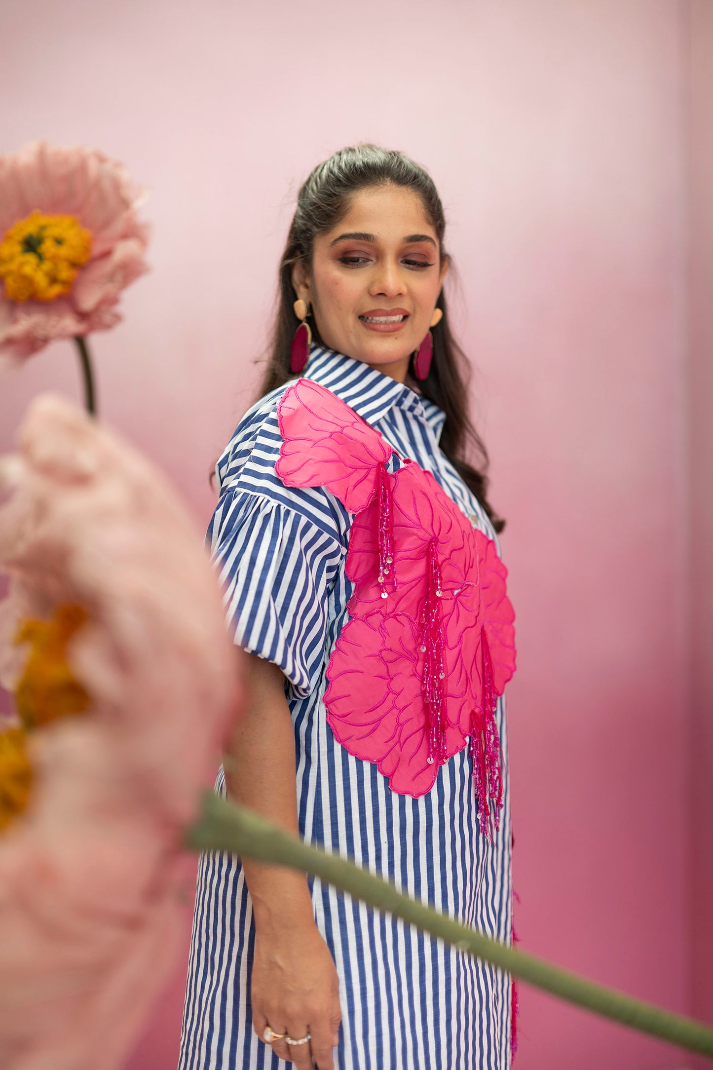 Mila Hand Embroidered Shirtdress