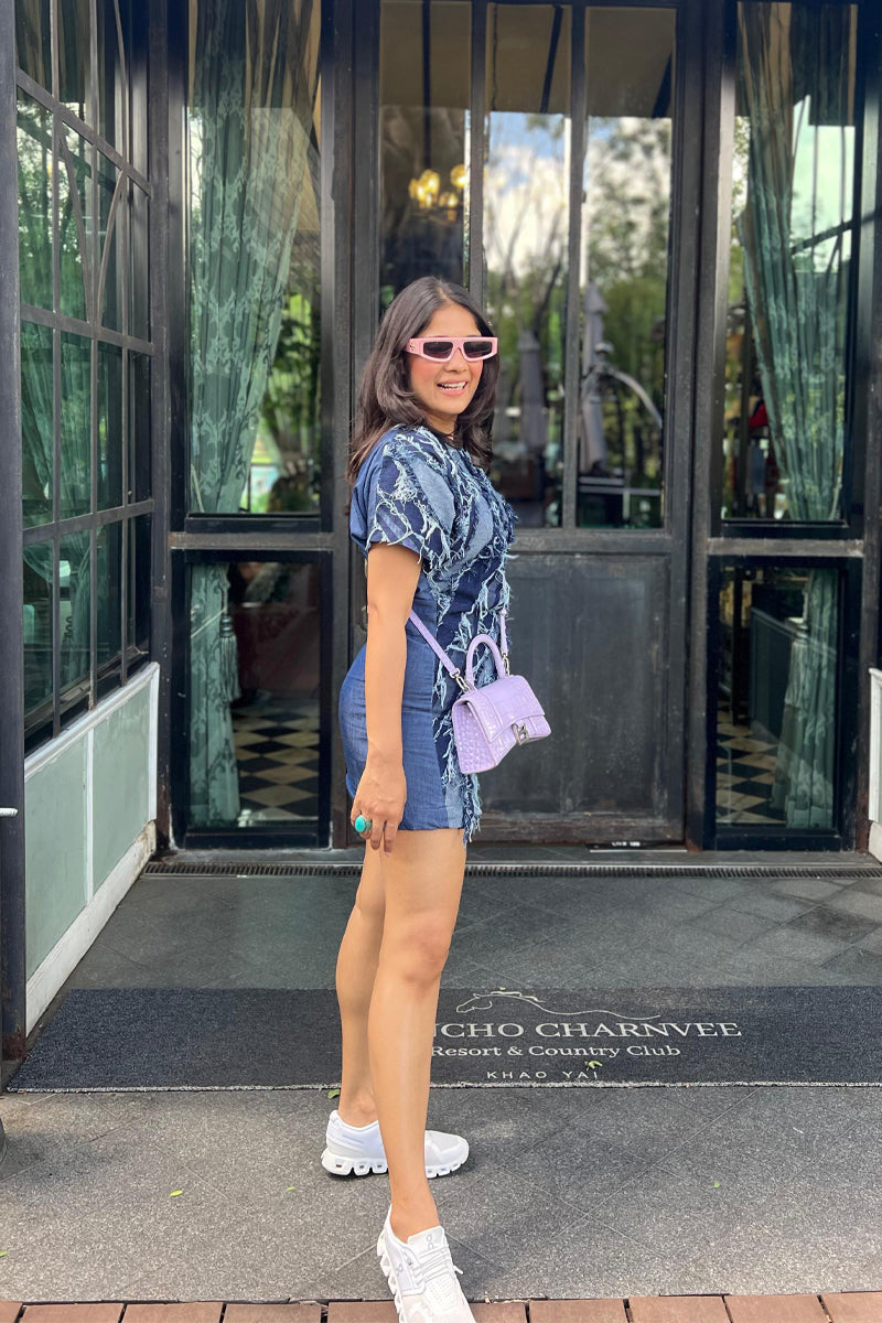 Denim Fringe Dress
