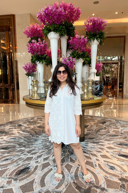 3D Flower Shirtdress