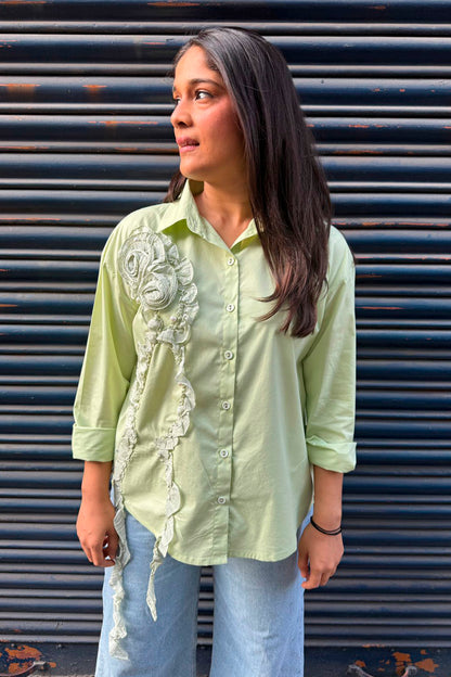 Shirt with Flower Swirl