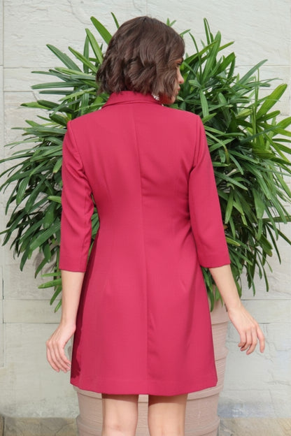 Hot Pink Stella Cross Body Knotted Dress