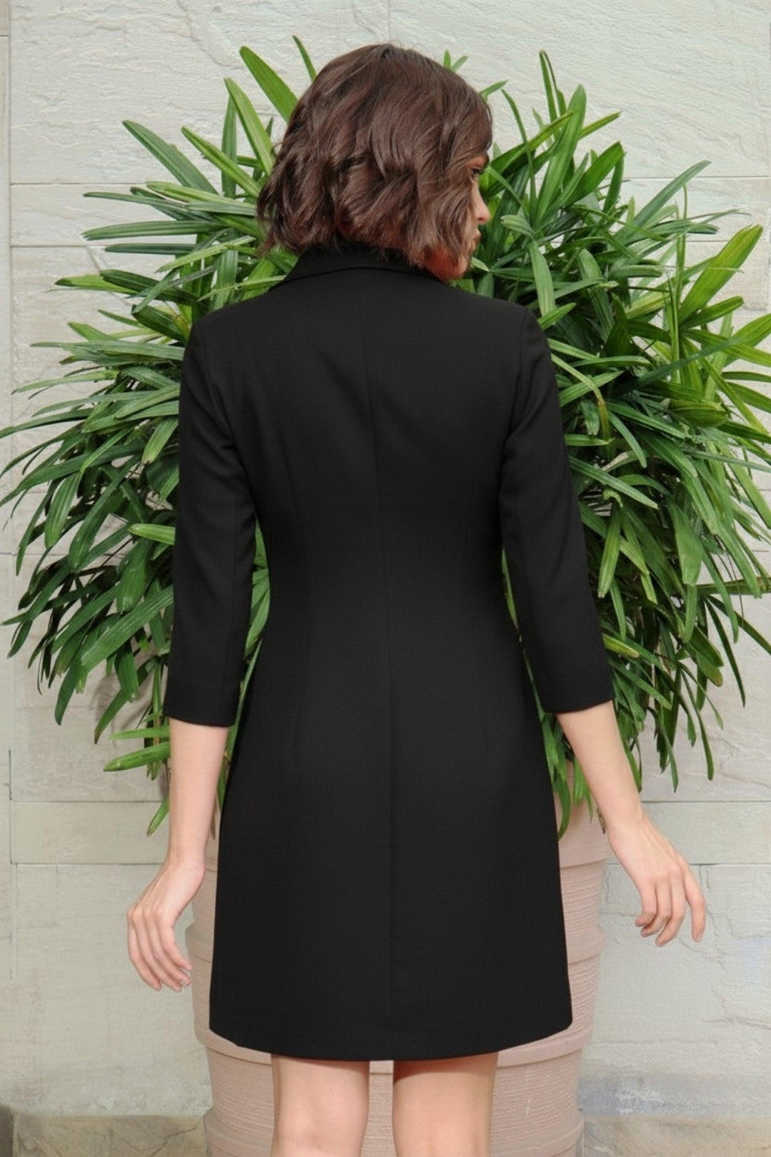 Black Stella Cross Body Knotted Dress