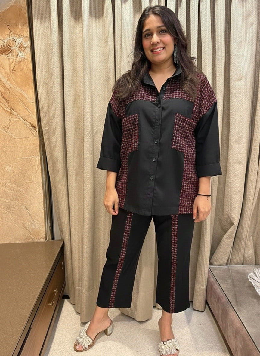 Pink Tweed Co-ord Set