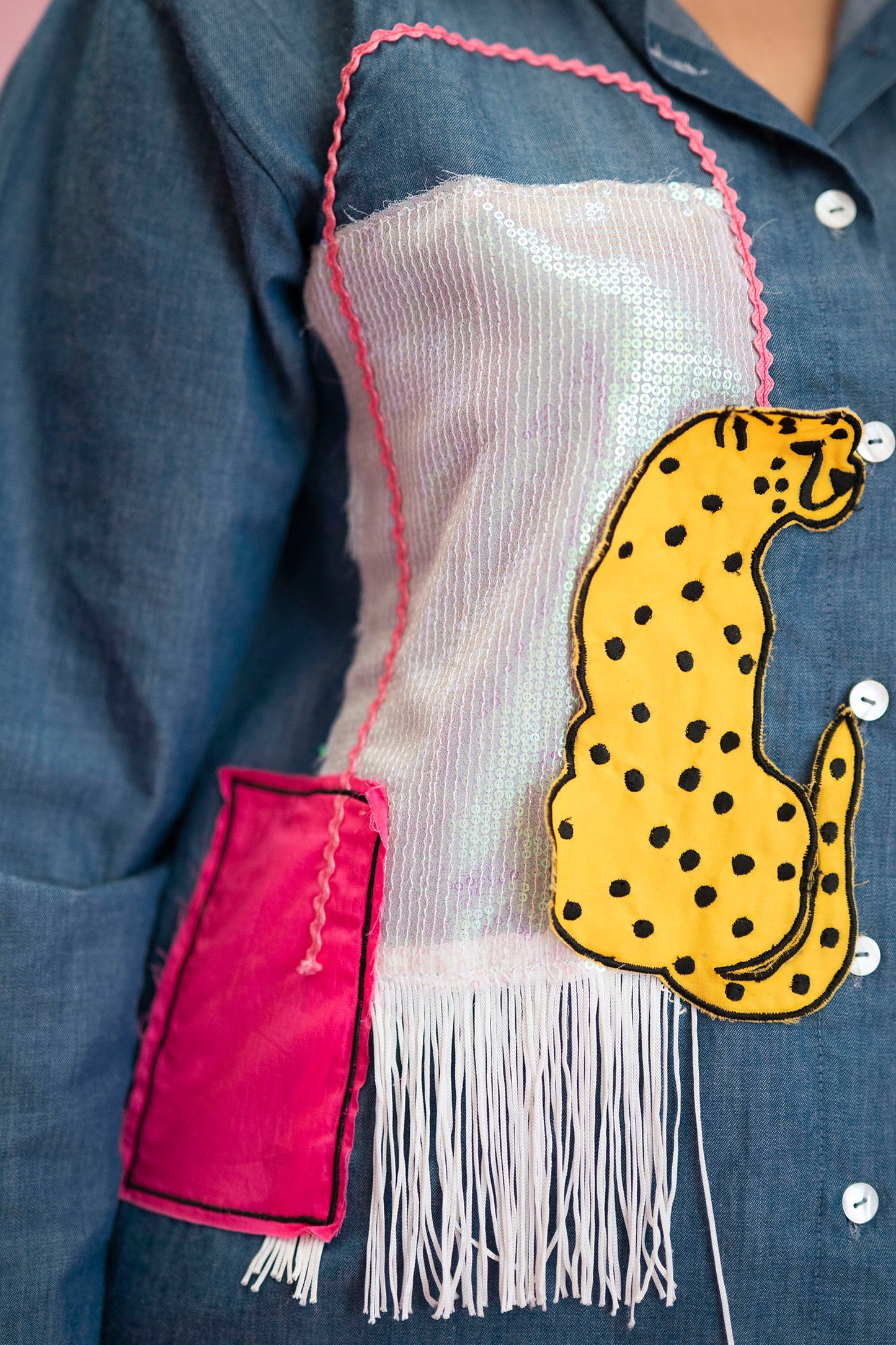 Embellished Leopard Shirt