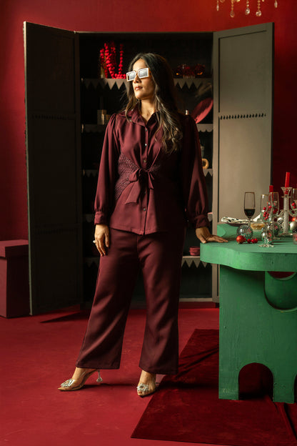 Co-ord set with Tweed detail