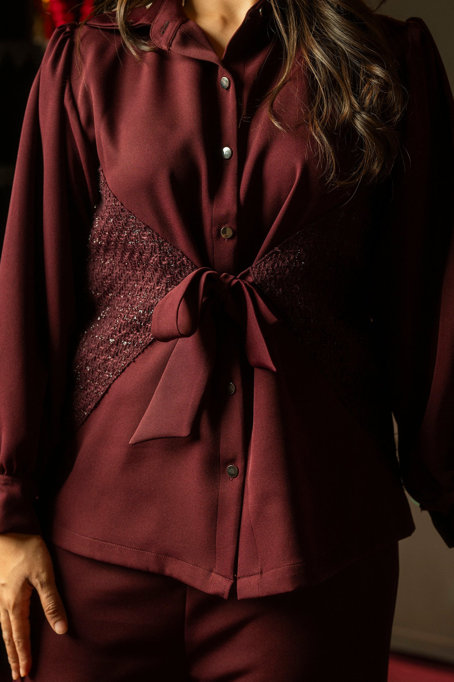 Co-ord set with Tweed detail