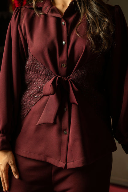 Co-ord set with Tweed detail