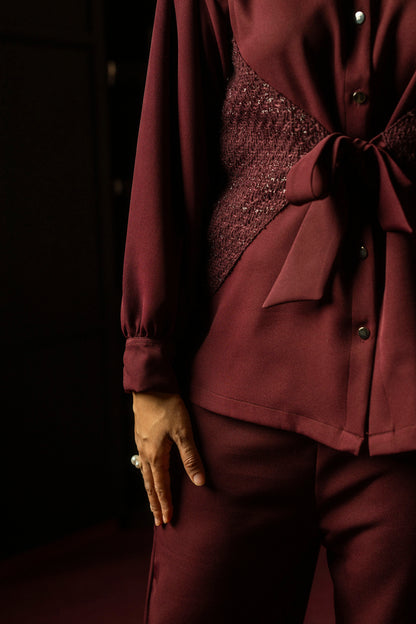 Co-ord set with Tweed detail