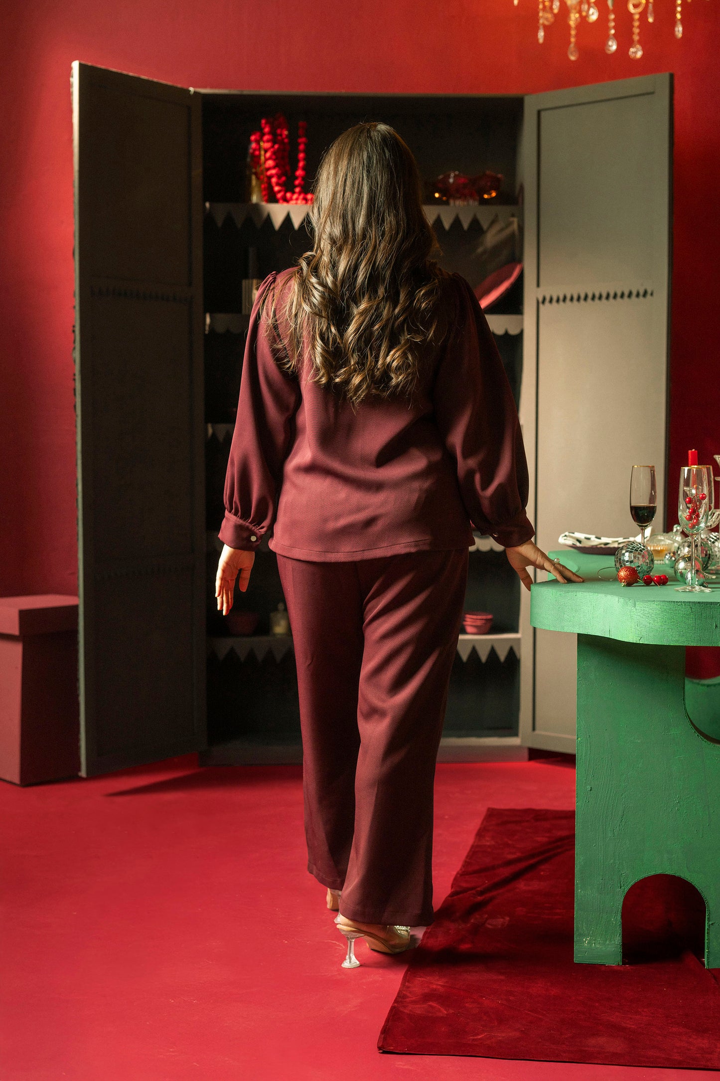 Co-ord set with Tweed detail