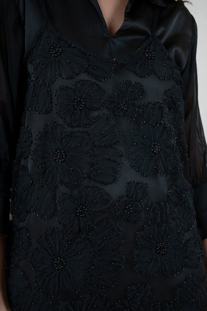 Floral Textured Maxi Dress