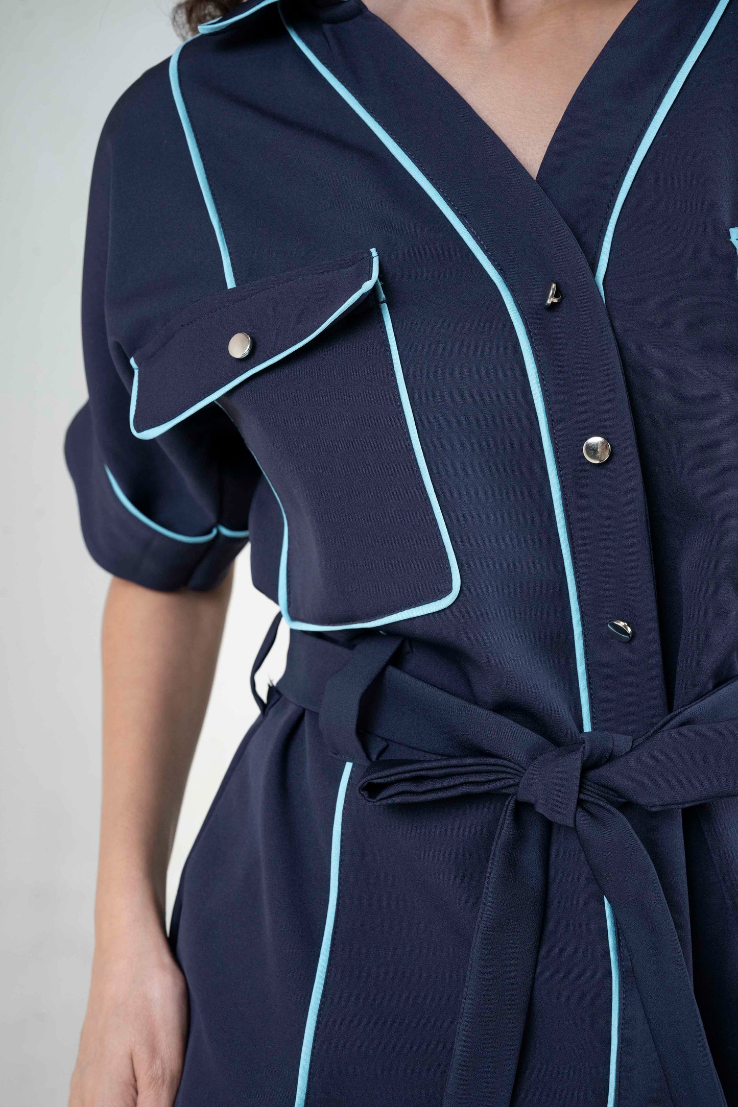 Safari Co-ord With Contrast Piping Detail