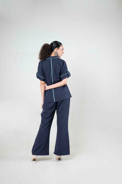 Safari Co-ord With Contrast Piping Detail