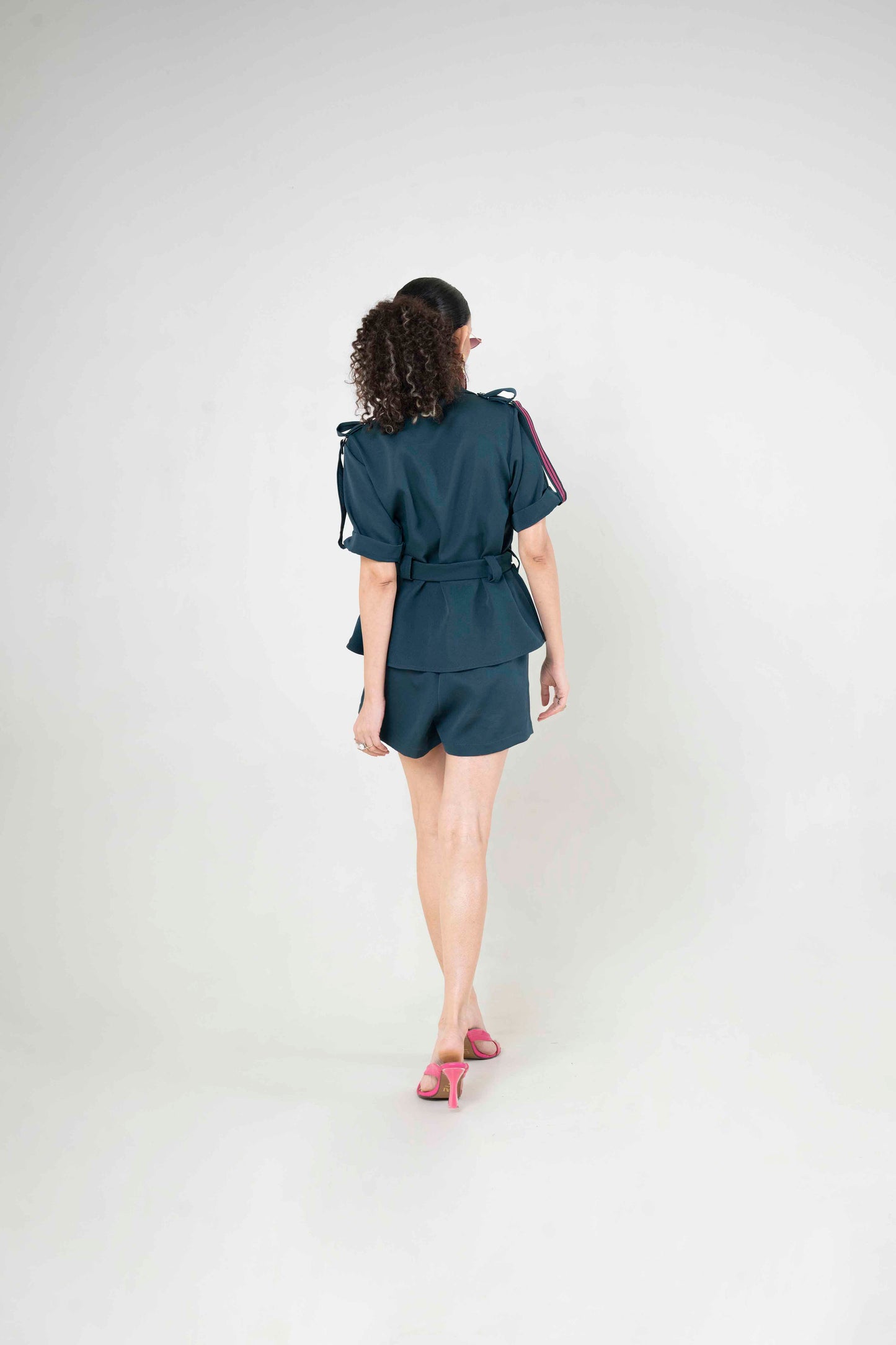 Safari Co-ord With Metallic Buckle Detail