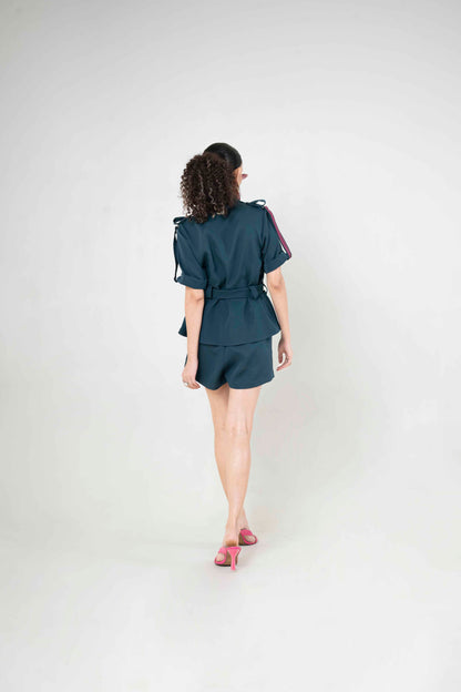 Safari Co-ord With Metallic Buckle Detail