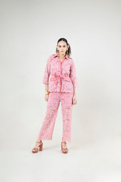 Lace Co-Ord With Metal Buttons