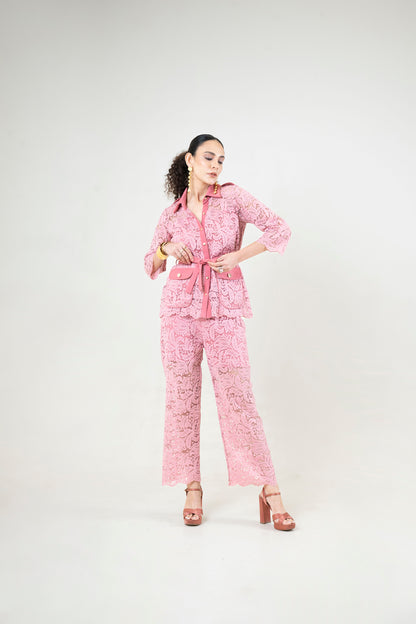 Lace Co-Ord With Metal Buttons
