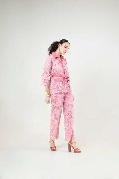 Lace Co-Ord With Metal Buttons