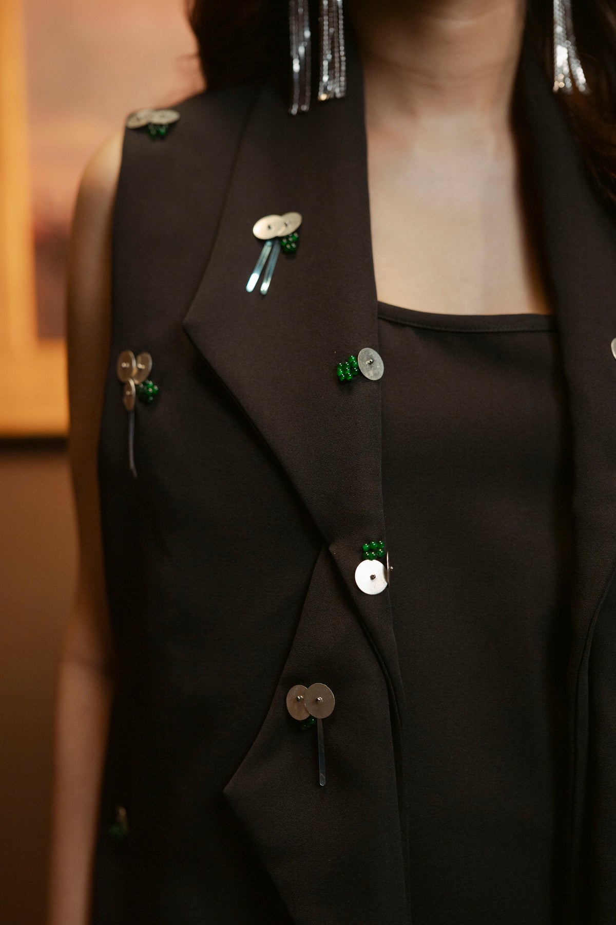 Embellished Double Lapel Blazer