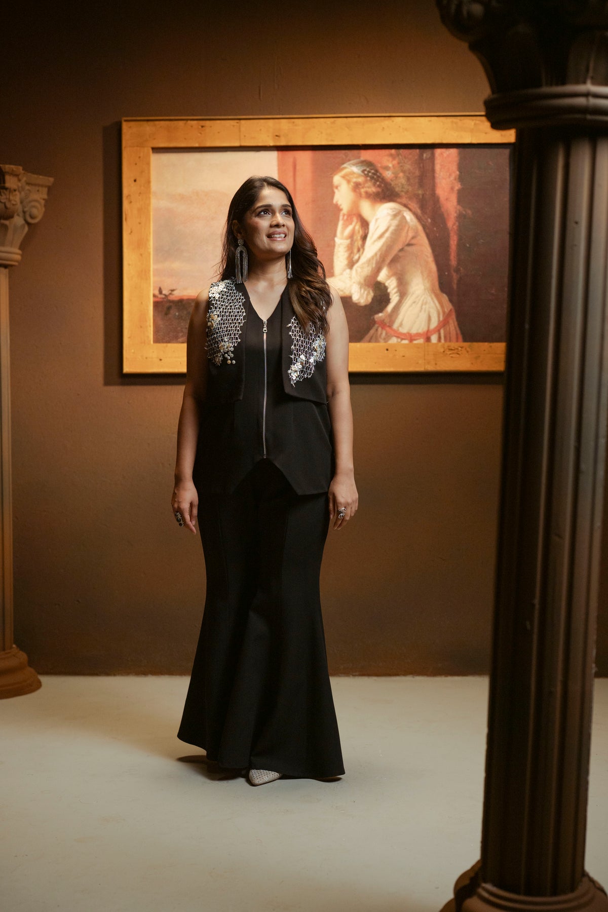 Selene Embellished Jacket with Pant Set