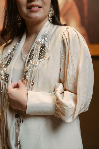 3-pc Embellished Jacket Set