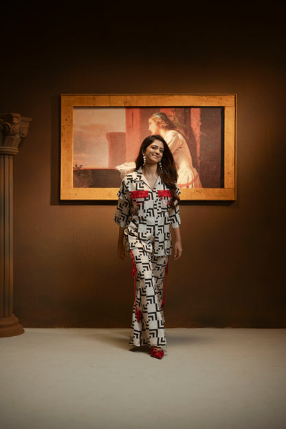 Embellished Patch Pocket 2-pc Printed Set