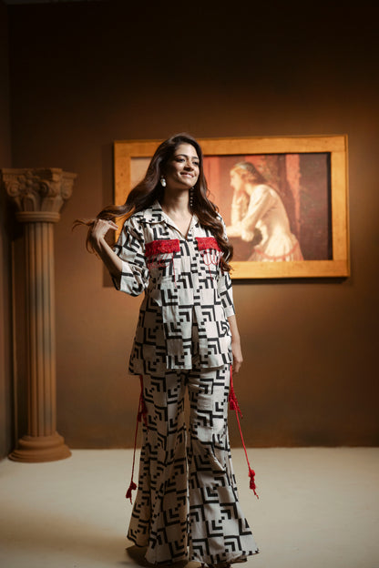Embellished Patch Pocket 2-pc Printed Set