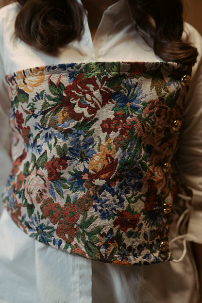 Shirt with Jacquard Bustier