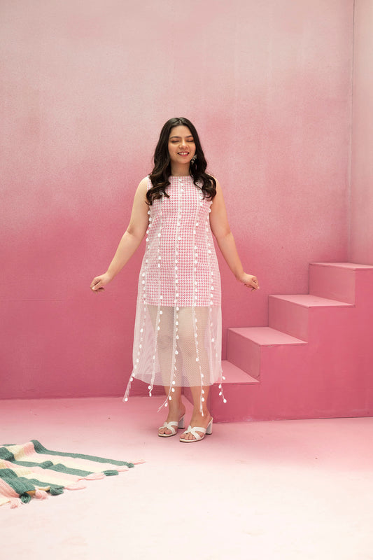 Pink Mesh Dress