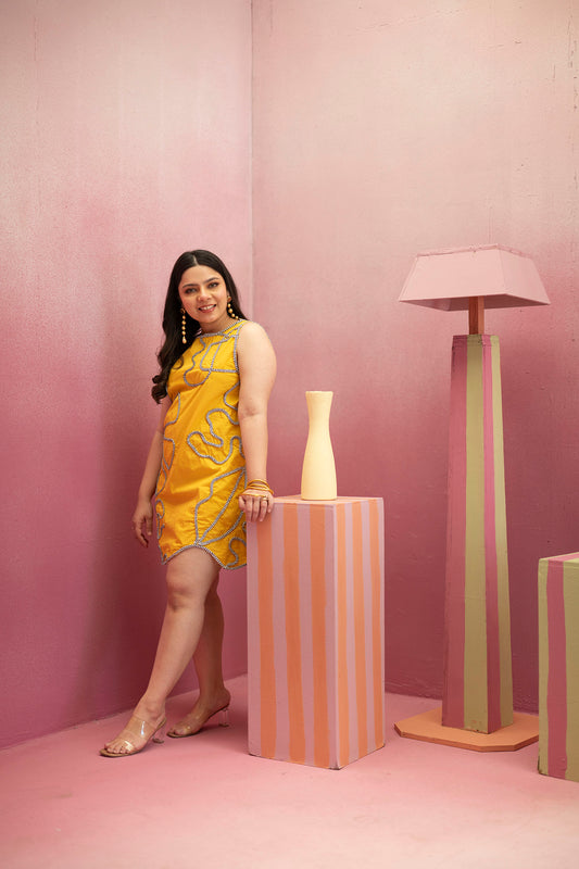 Yellow Graffiti Dress