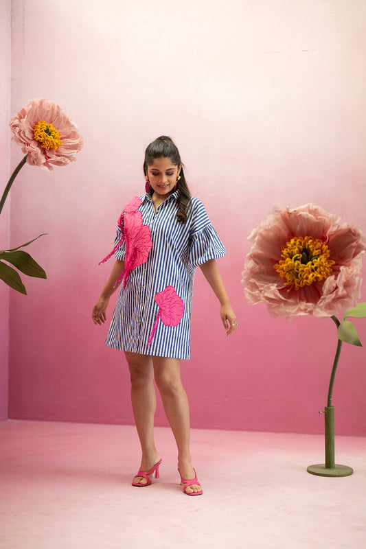 Mila Hand Embroidered Shirtdress