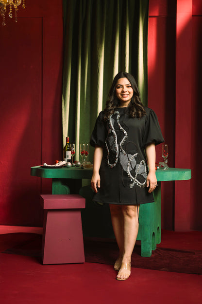 Luna Shift Dress Black