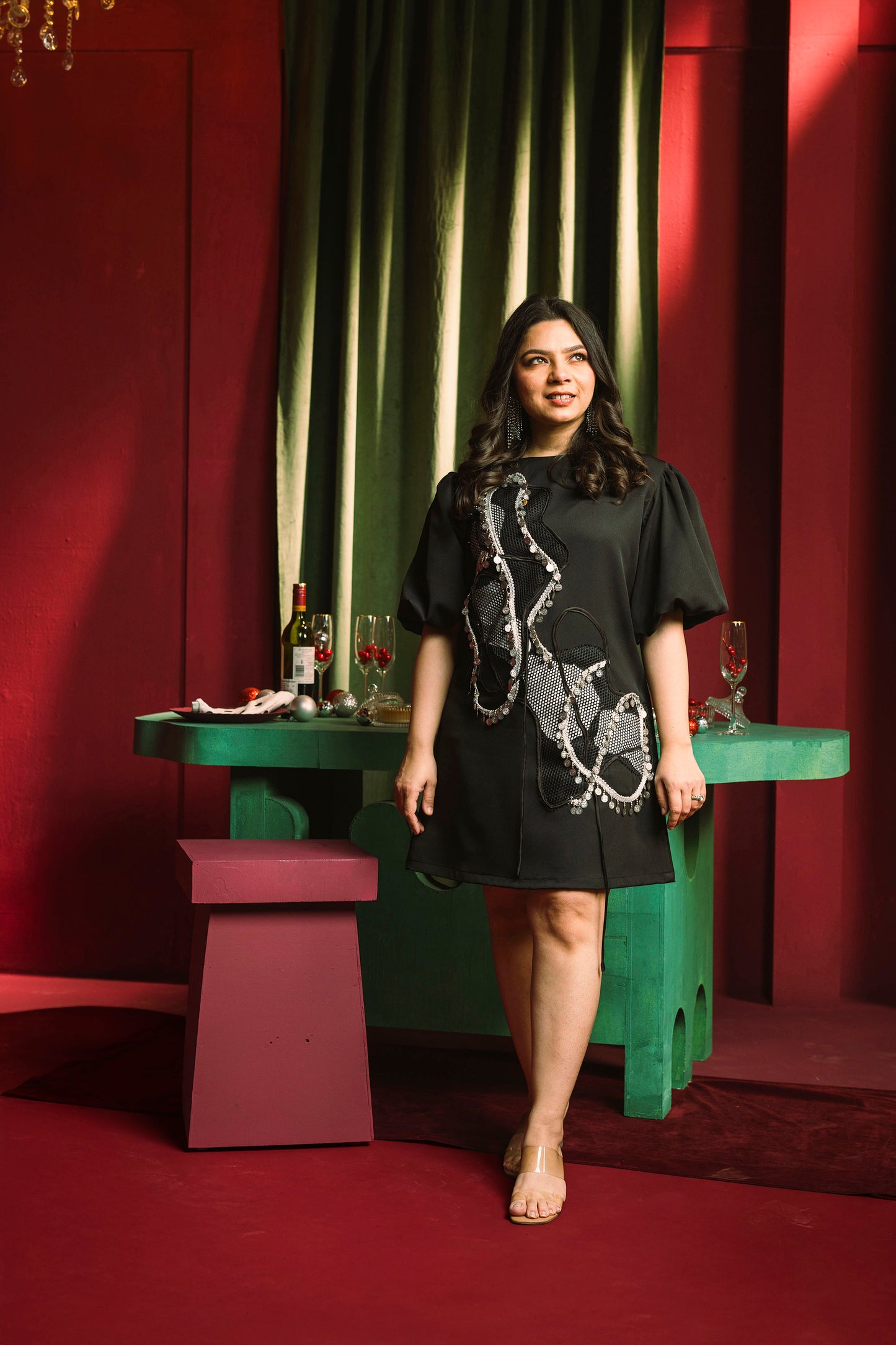 Luna Shift Dress Black